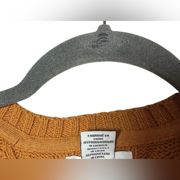 Cupcakes and Cashmere Burnt Orange / Brown Cable Knit Sweater Vest - Size S - Picture 5 of 8